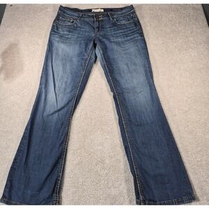 Women Vigoss Collection bootcut jeans stretch blend low cut medium sandblast Y2K